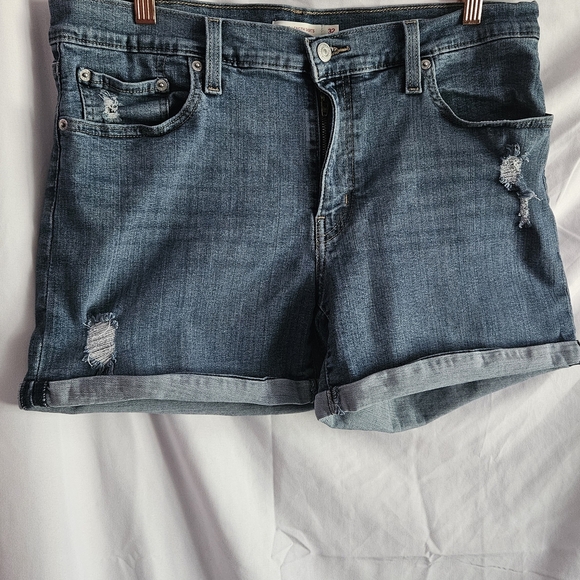 Levi's Pants - Levi's Blue Distressed Jean Shorts